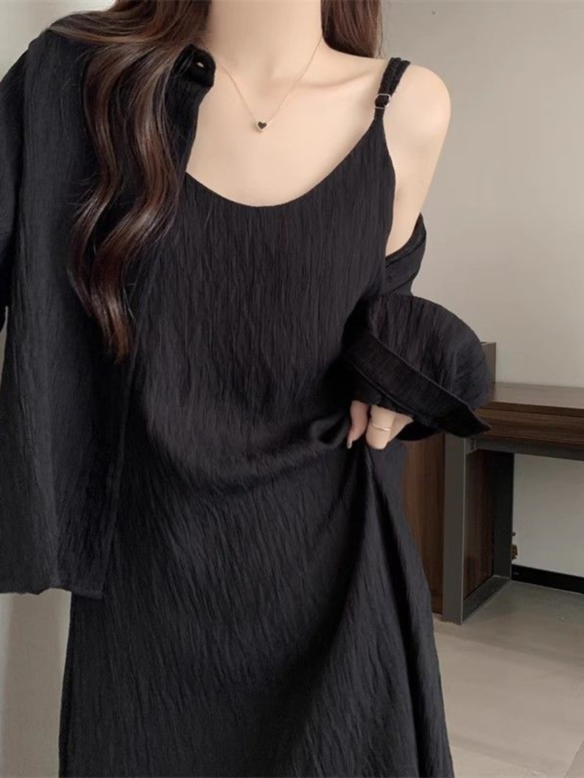 Korean Style A Line Shirt Dress - Sukienka letnia plus size, luźna, damska,