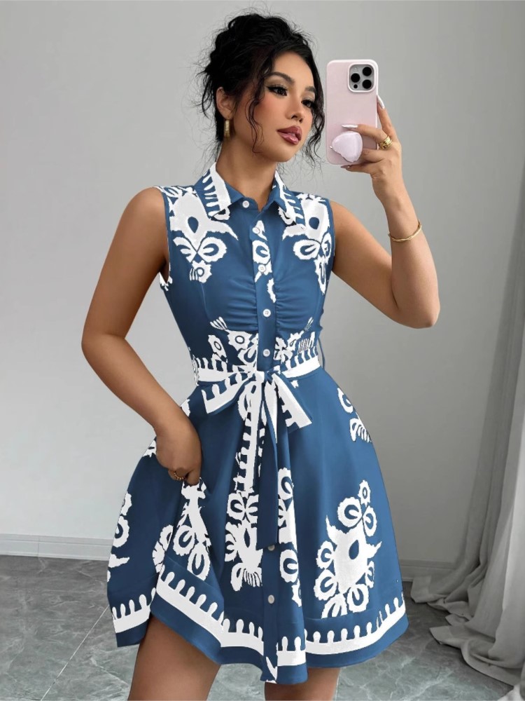 Letnia nowa moda Casual Dress  – French Vintage Floral Midi Dress recenzja i cena