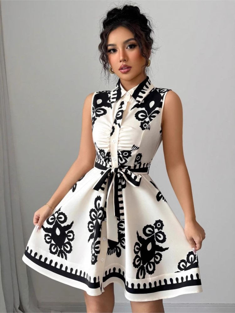 Letnia nowa moda Casual Dress  – French Vintage Floral Midi Dress recenzja i cena