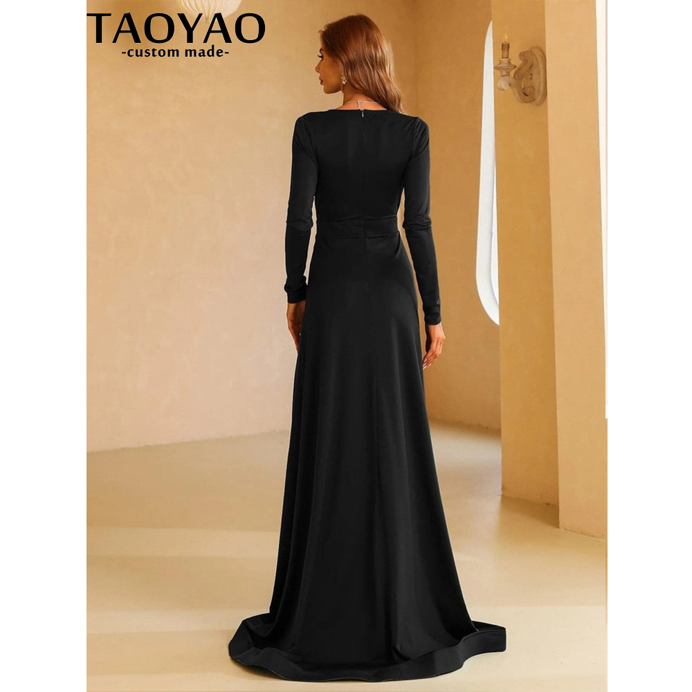 TaoYao Damskie suknie wieczoro – Elegant Satin Evening Gown Split recenzja i cena