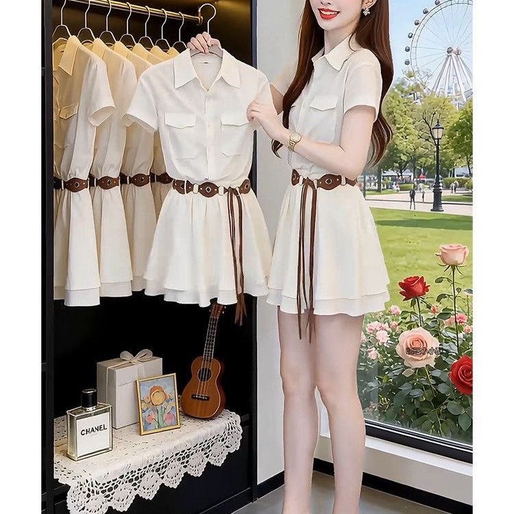 Koreańska sukienka koszulowa z – Korean Style A Line Shirt Dress recenzja i cena