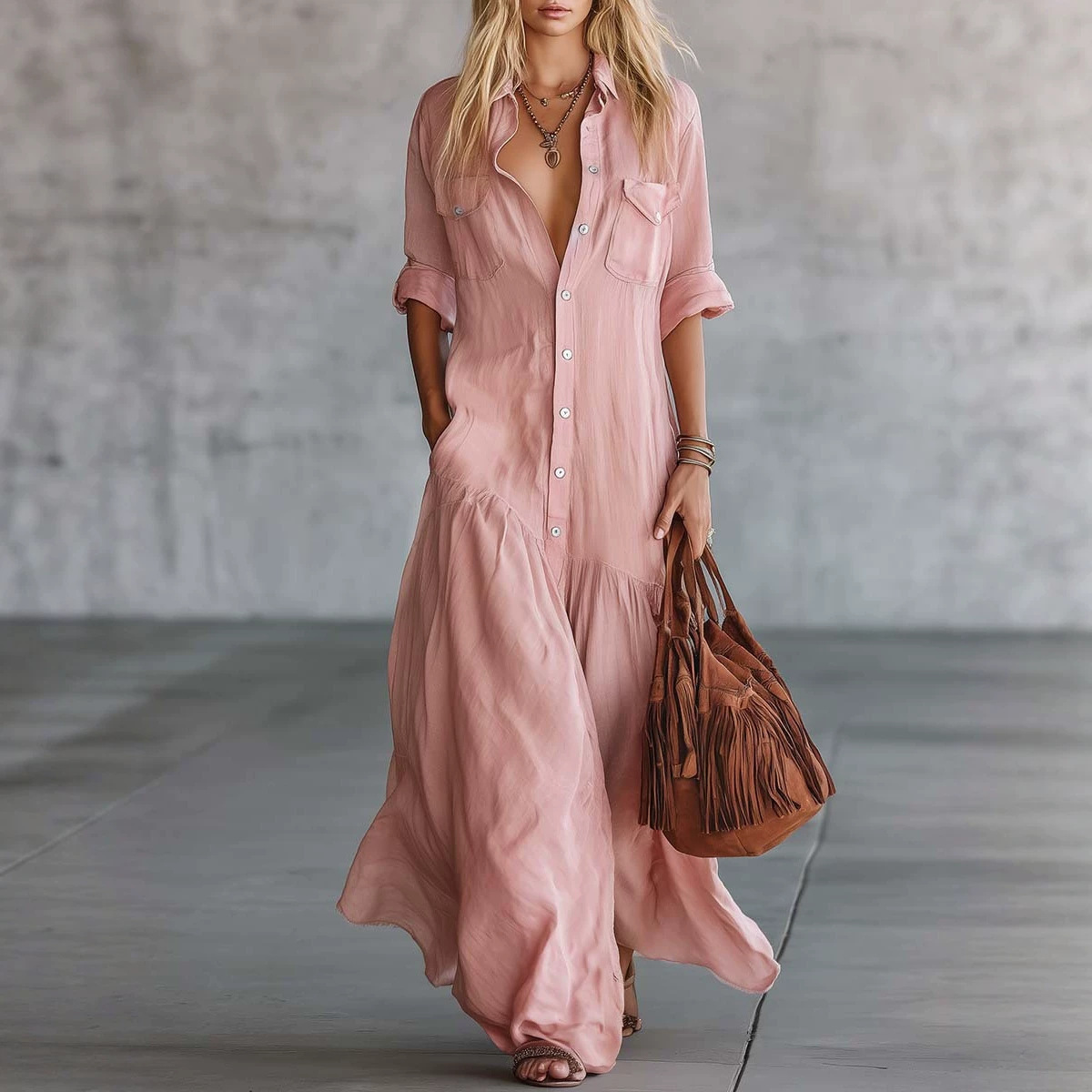 2026 Damska letnia sukienka ko – Casual Loose Linen Shirt Dress recenzja i cena