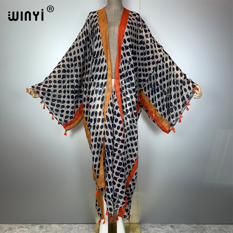 Letni strój WINYI Kimono Ameri – Boho Summer Beach Maxi Dress recenzja i cena