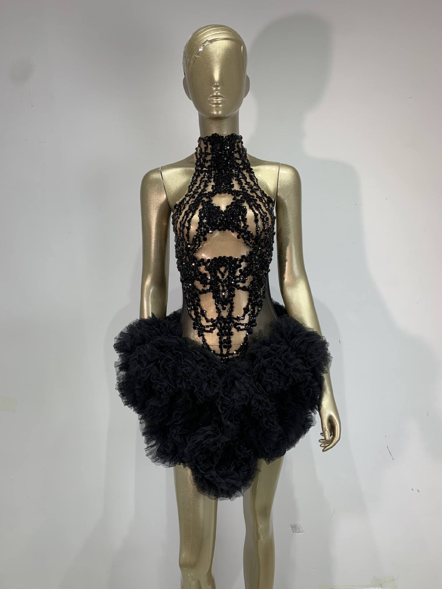 Damska Mini Sukienka z Błyszcz – Sparkly Rhinestone Club Party Dress recenzja i cena