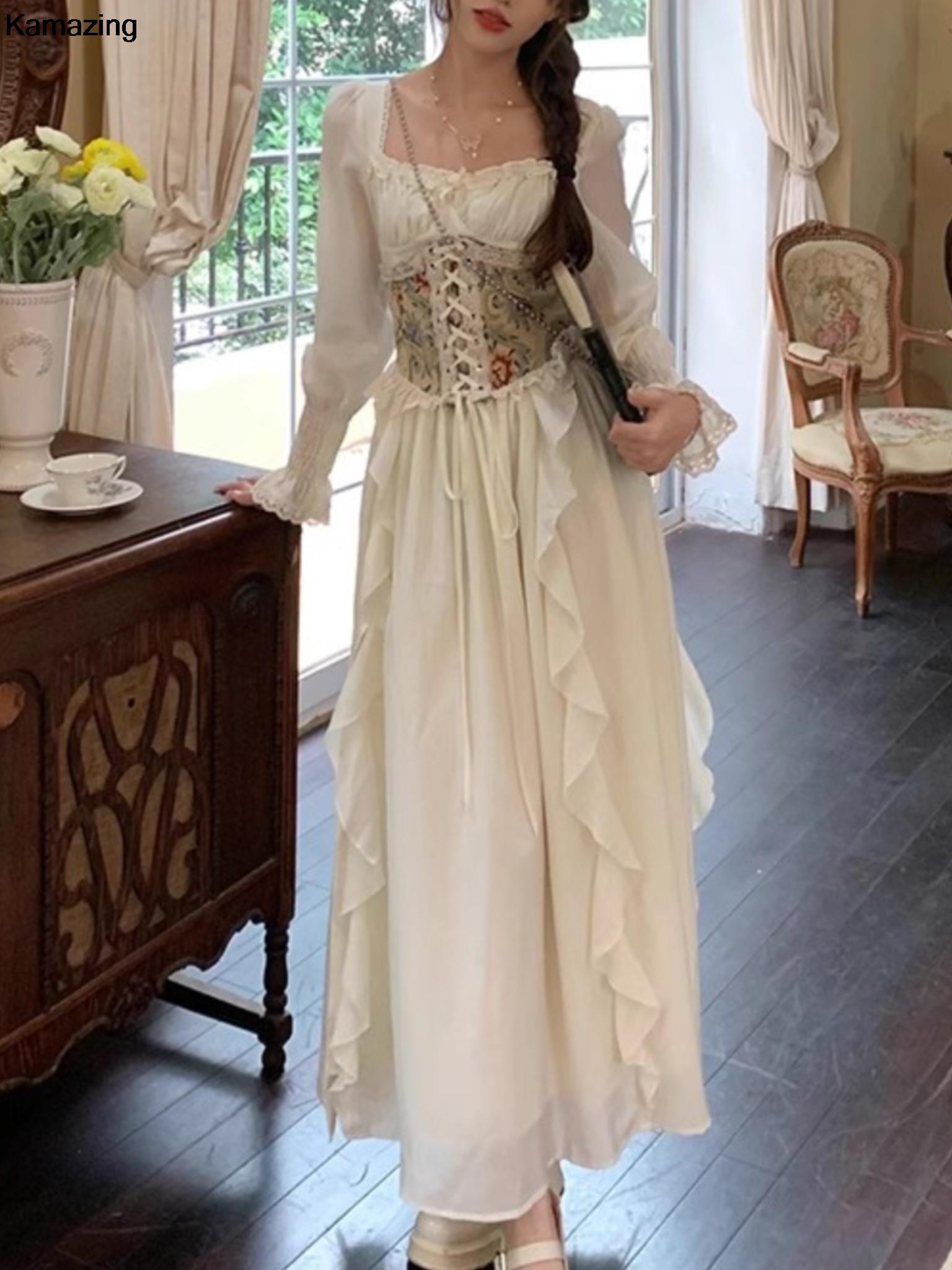 Vintage French Corset Midi Dre – French Vintage Floral Midi Dress recenzja i cena