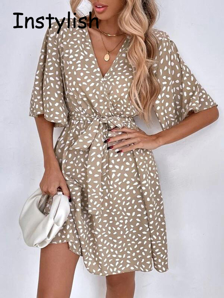 Casualowa nadruk w kropki Mini – French Vintage Floral Midi Dress recenzja i cena