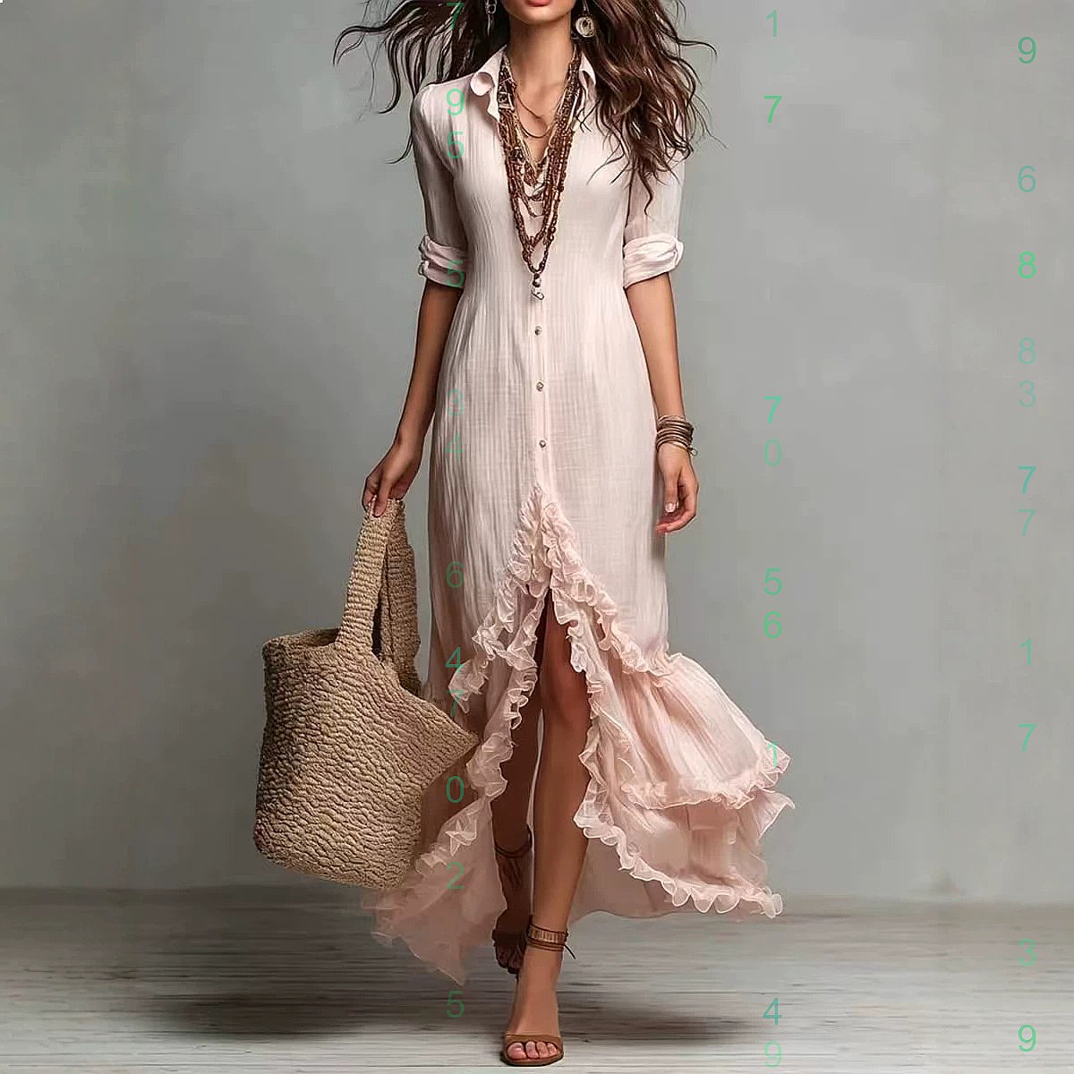 Sukienka z bawełny i lnu z krz – Casual Loose Linen Shirt Dress recenzja i cena