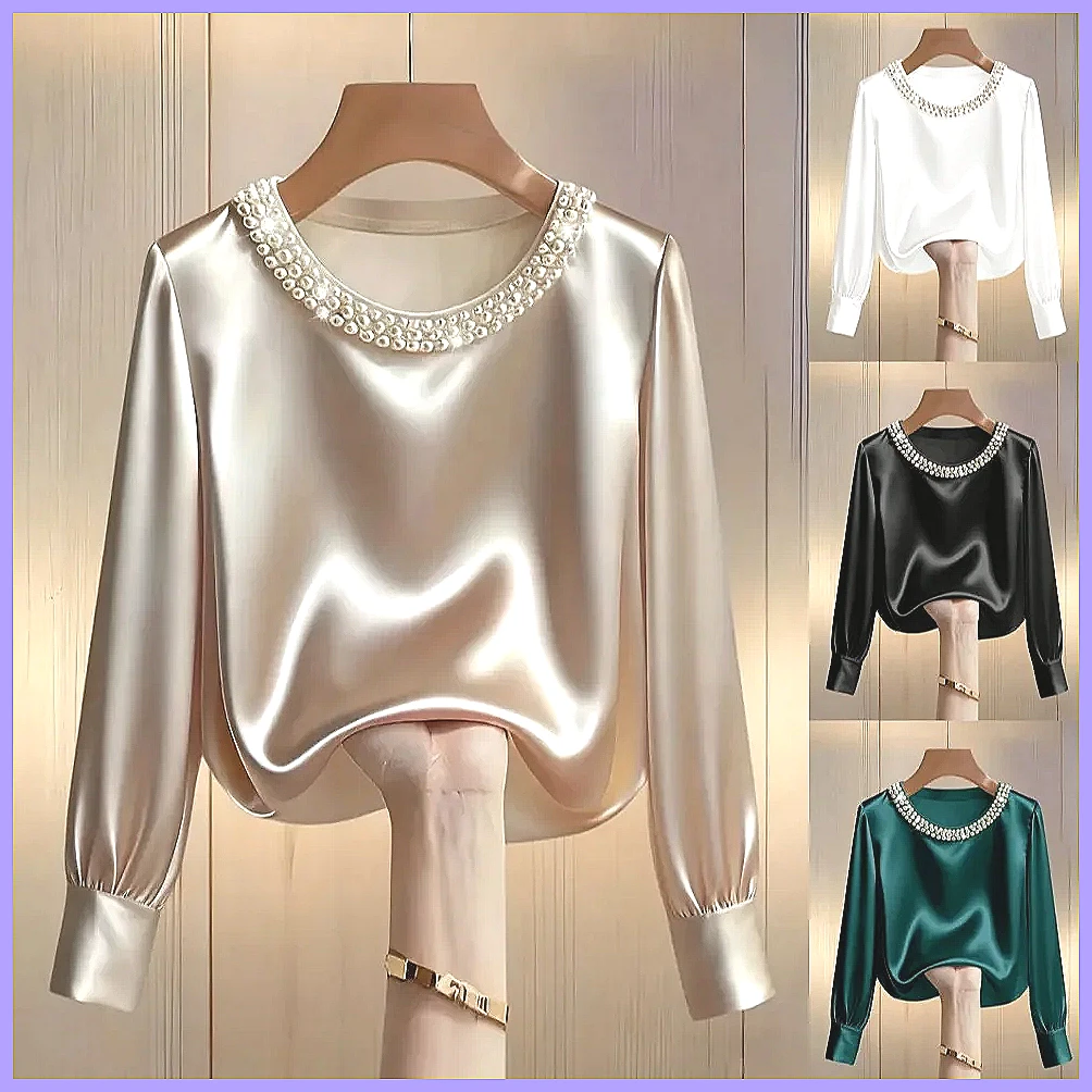 Elegancka satynowa bluzka z ko – Blouses recenzja i cena