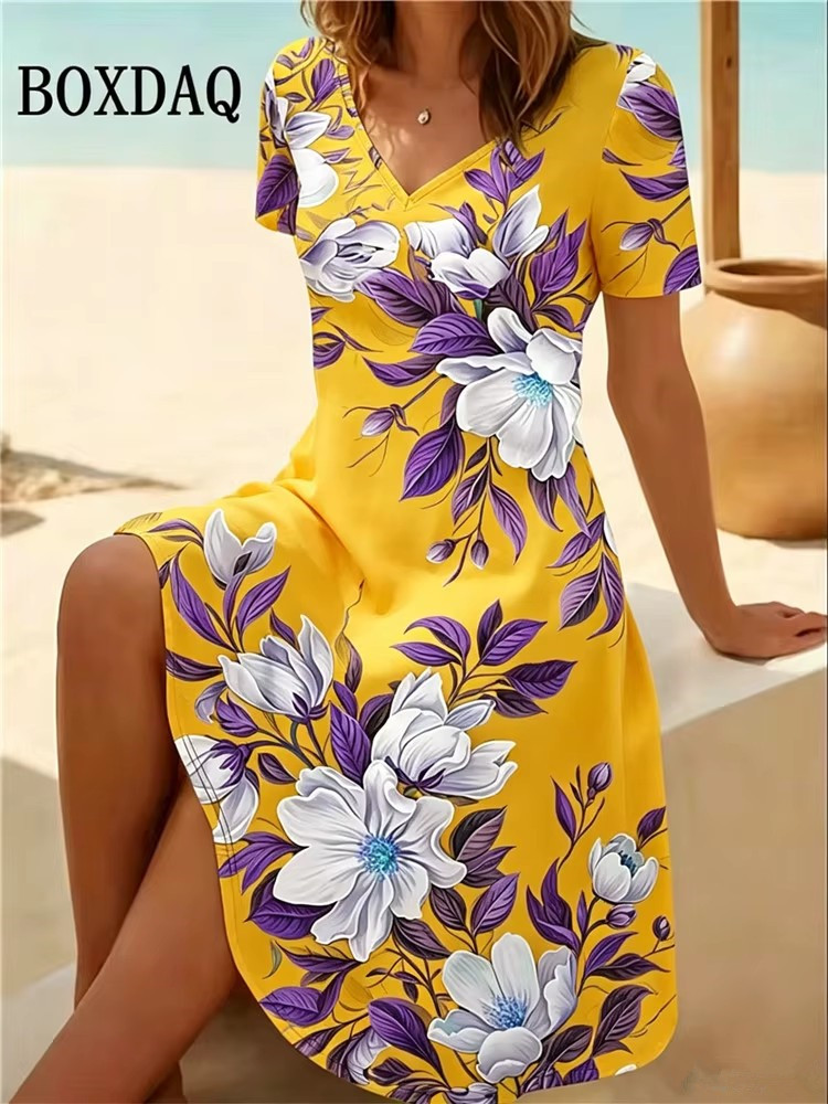 Sukienki damskie w rozmiarze 6 – Boho Summer Beach Maxi Dress recenzja i cena
