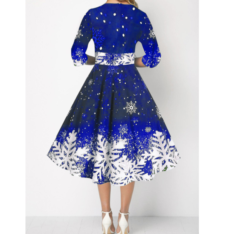 Zimowe sukienki świąteczne Dam – French Vintage Floral Midi Dress recenzja i cena