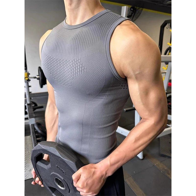 Męska bezszwowa prążkowana kos – Seamless Ribbed Workout Tank Top recenzja i cena