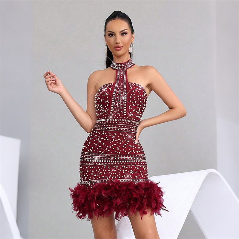 Sukienka urodzinowa Doyerl z b – Sparkly Rhinestone Club Party Dress recenzja i cena
