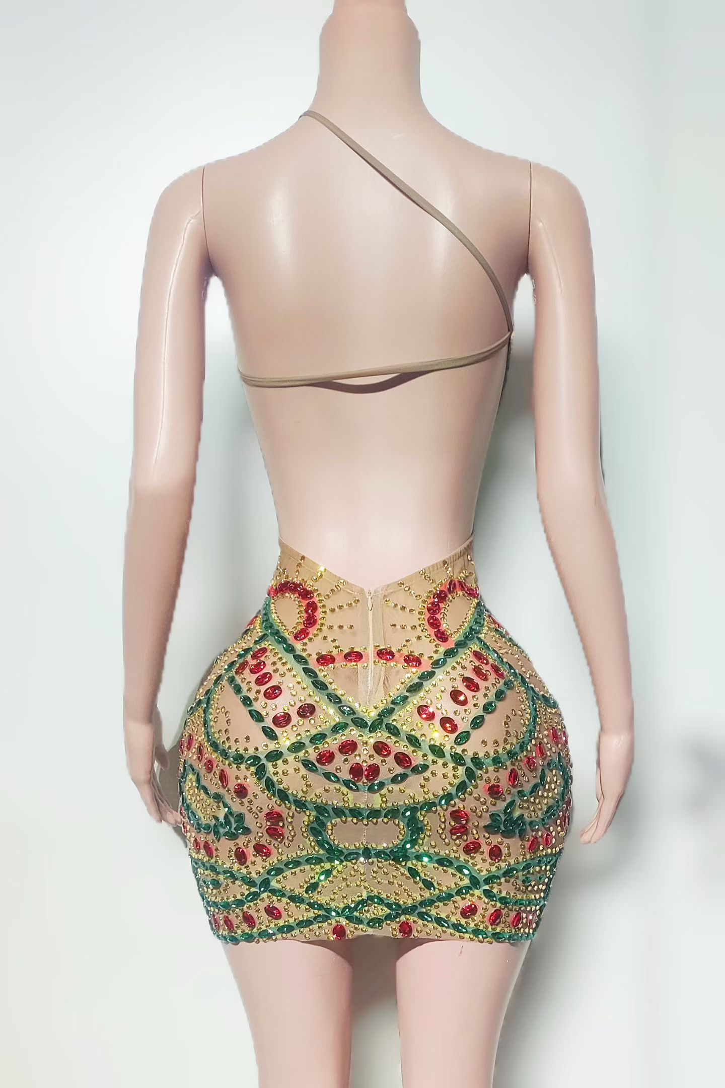 Błyszcząca sukienka koktajlowa – Sparkly Rhinestone Club Party Dress recenzja i cena