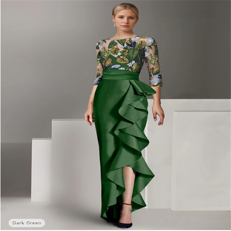 Sukienki na studniówkę / wiecz – Elegant Satin Evening Gown Split recenzja i cena
