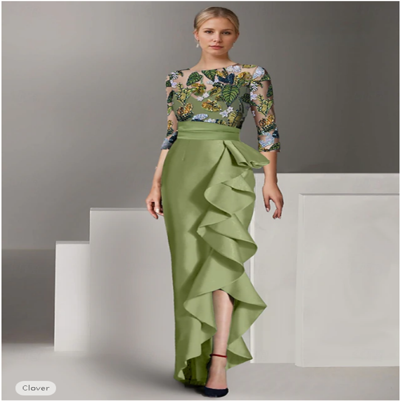 Sukienki na studniówkę / wiecz – Elegant Satin Evening Gown Split recenzja i cena