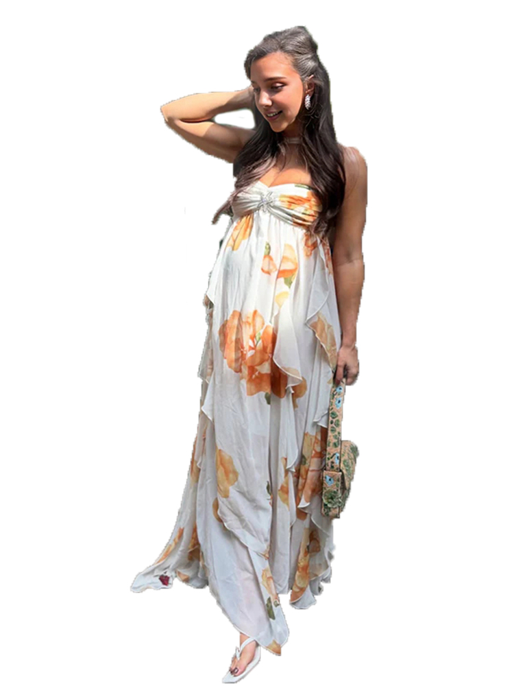 Sukienka ciążowa w stylu boho  – Boho Summer Beach Maxi Dress recenzja i cena