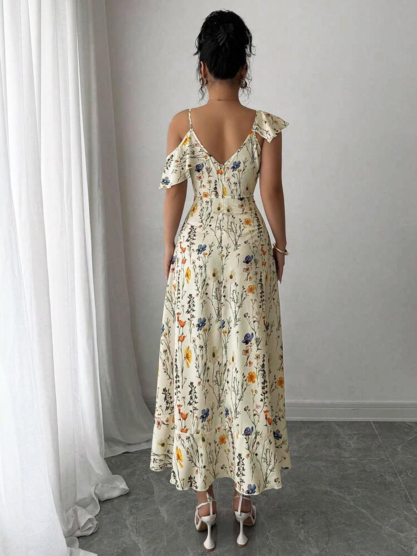 Damska sukienka w kwiatowy wzó – French Vintage Floral Midi Dress recenzja i cena