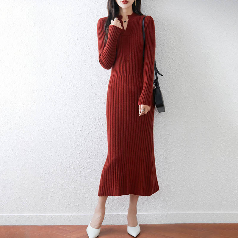 Elegancka, minimalistyczna suk – Bodycon Long Sleeve Ribbed Dress recenzja i cena