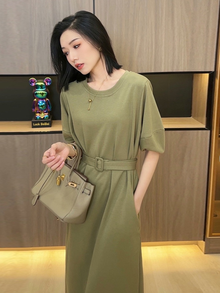 Sukienka damska w kolorze nieb – Korean Style A Line Shirt Dress recenzja i cena