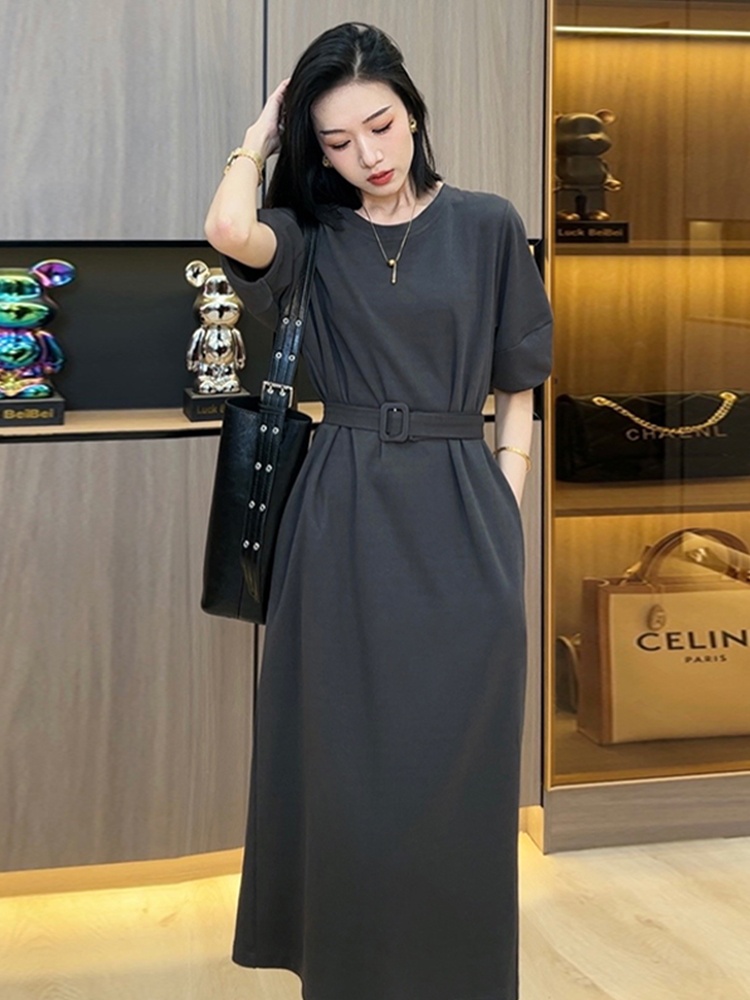 Sukienka damska w kolorze nieb – Korean Style A Line Shirt Dress recenzja i cena