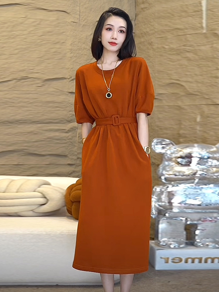 Sukienka damska w kolorze nieb – Korean Style A Line Shirt Dress recenzja i cena
