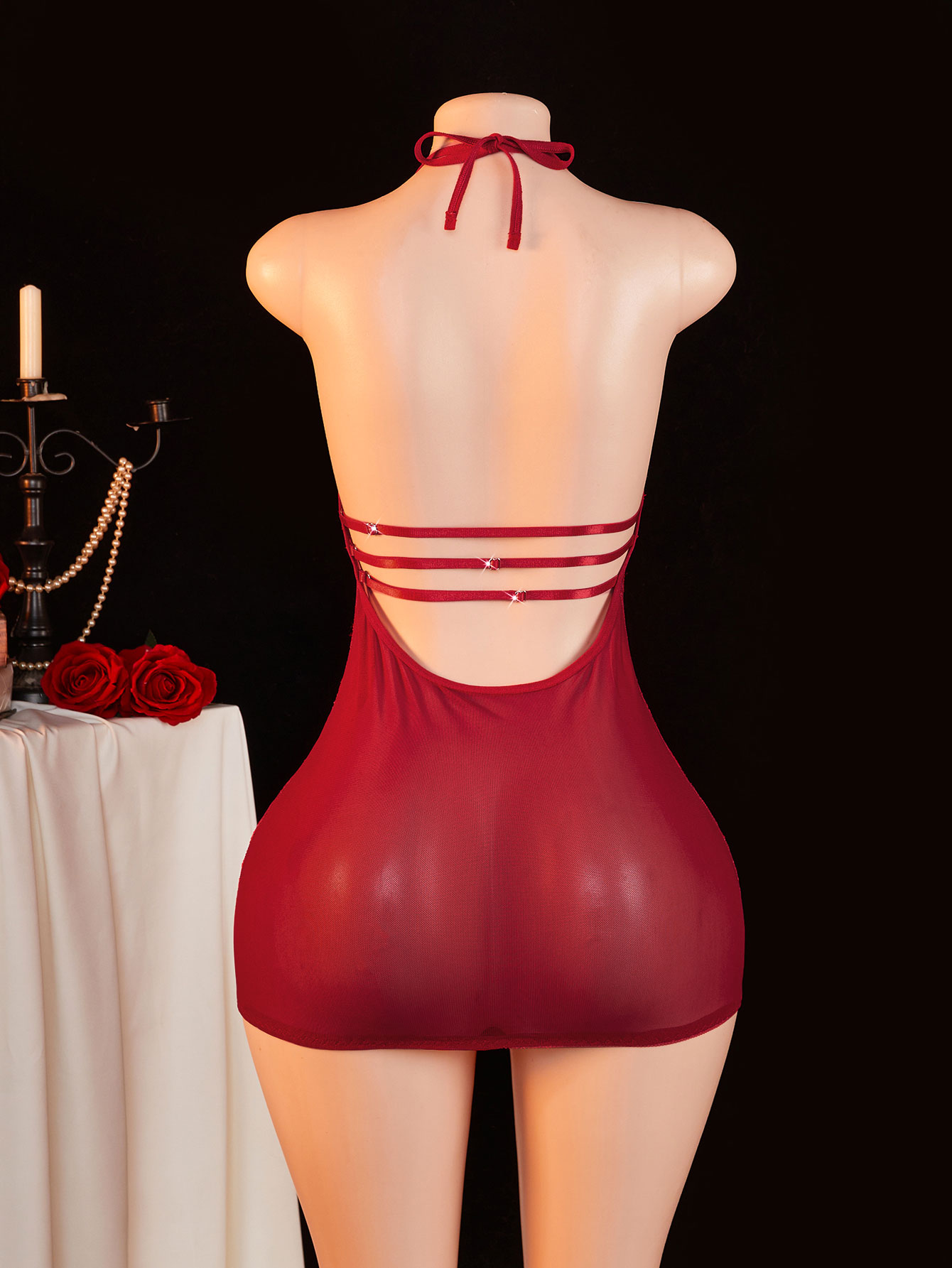Przezroczysta koronkowa babydo – Sexy Mesh Sheer Bodycon Dress recenzja i cena
