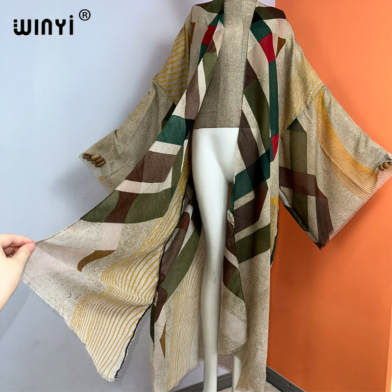 Kimono WINYI letnie kaftany z  – Boho Summer Beach Maxi Dress recenzja i cena