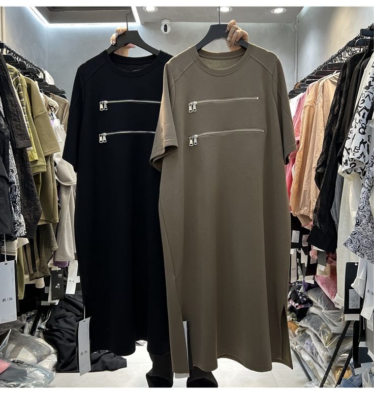 Sukienka T-shirt damska plus s – Korean Style A Line Shirt Dress recenzja i cena